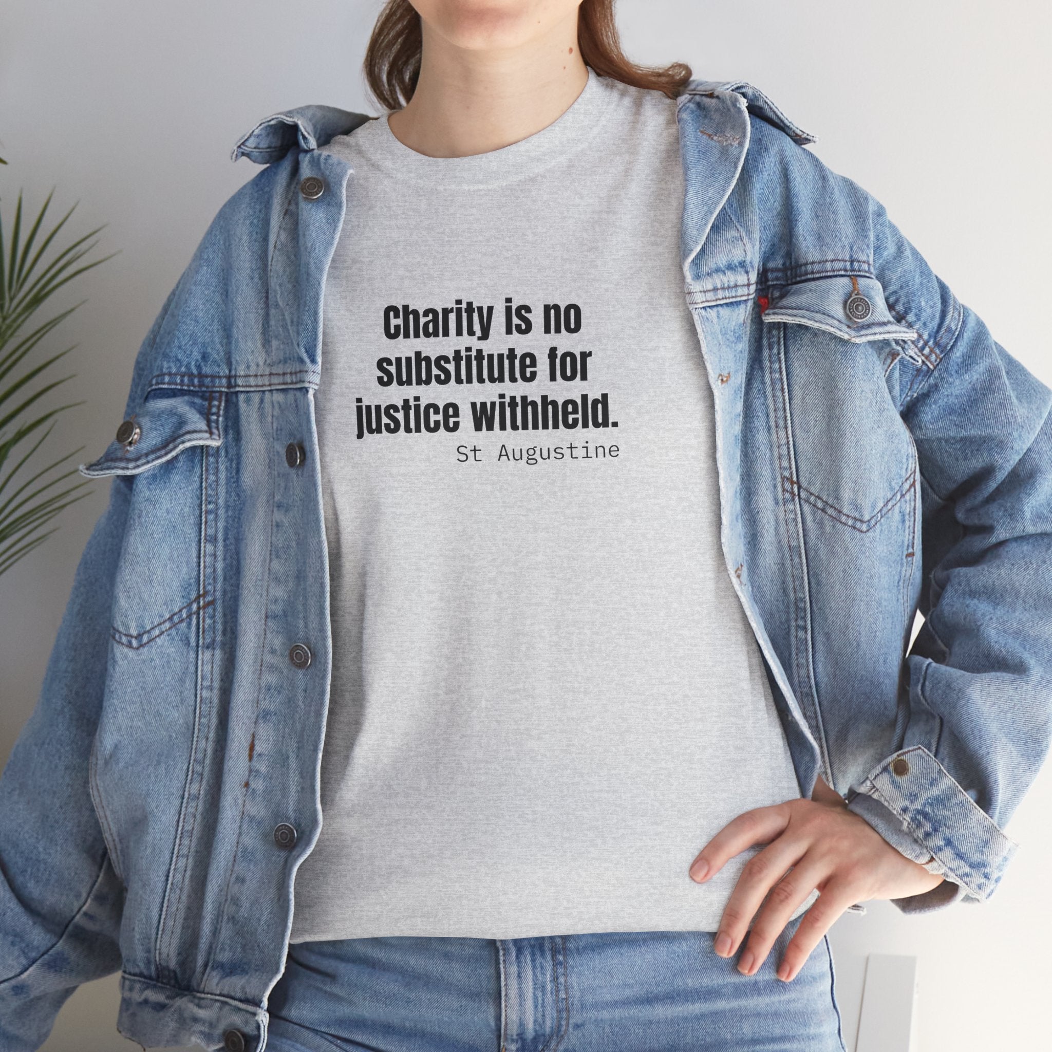 Justice Over Charity T-Shirt - Activist Apparel - Justice Candy Apparel