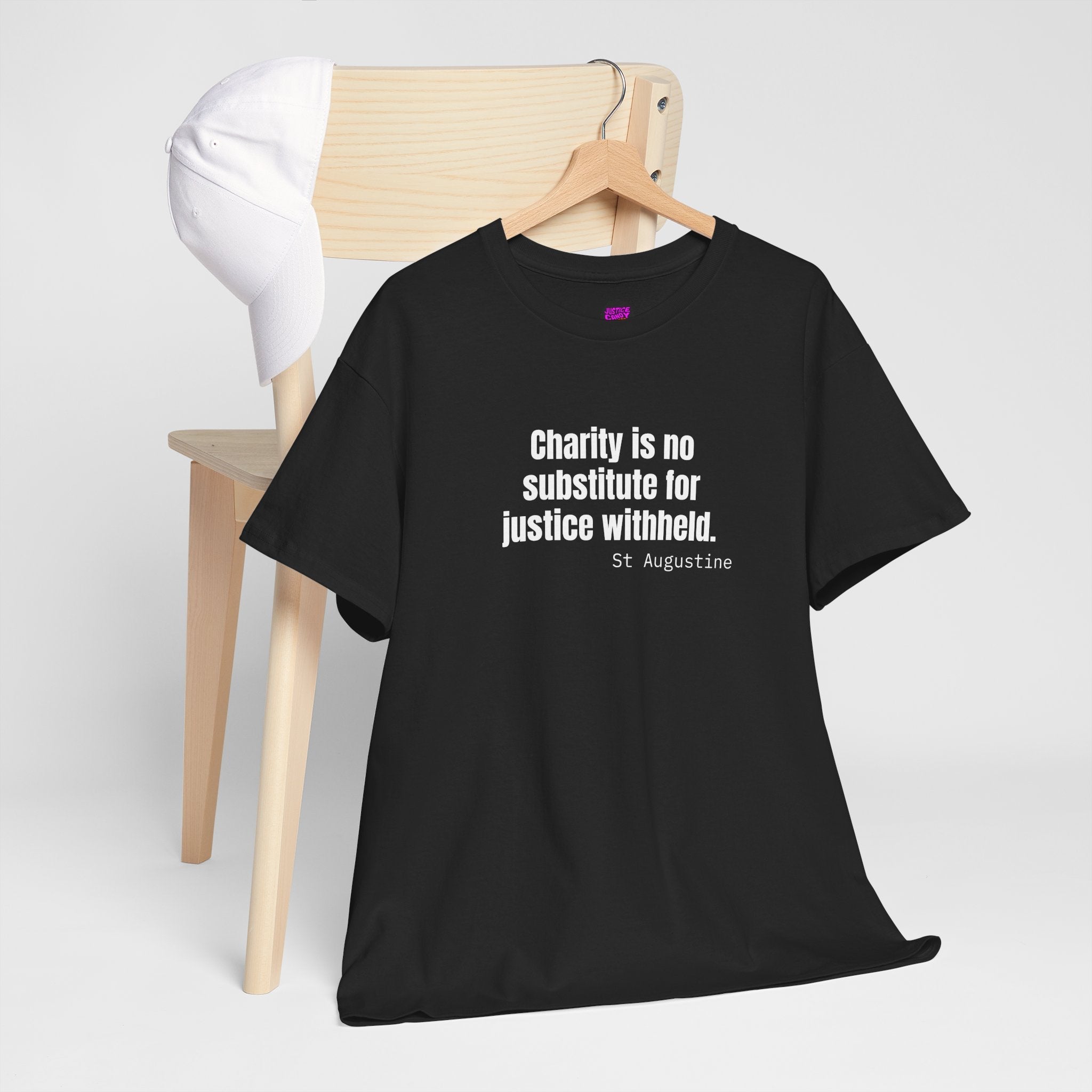 Justice Over Charity T-Shirt - Activist Apparel - Justice Candy Apparel