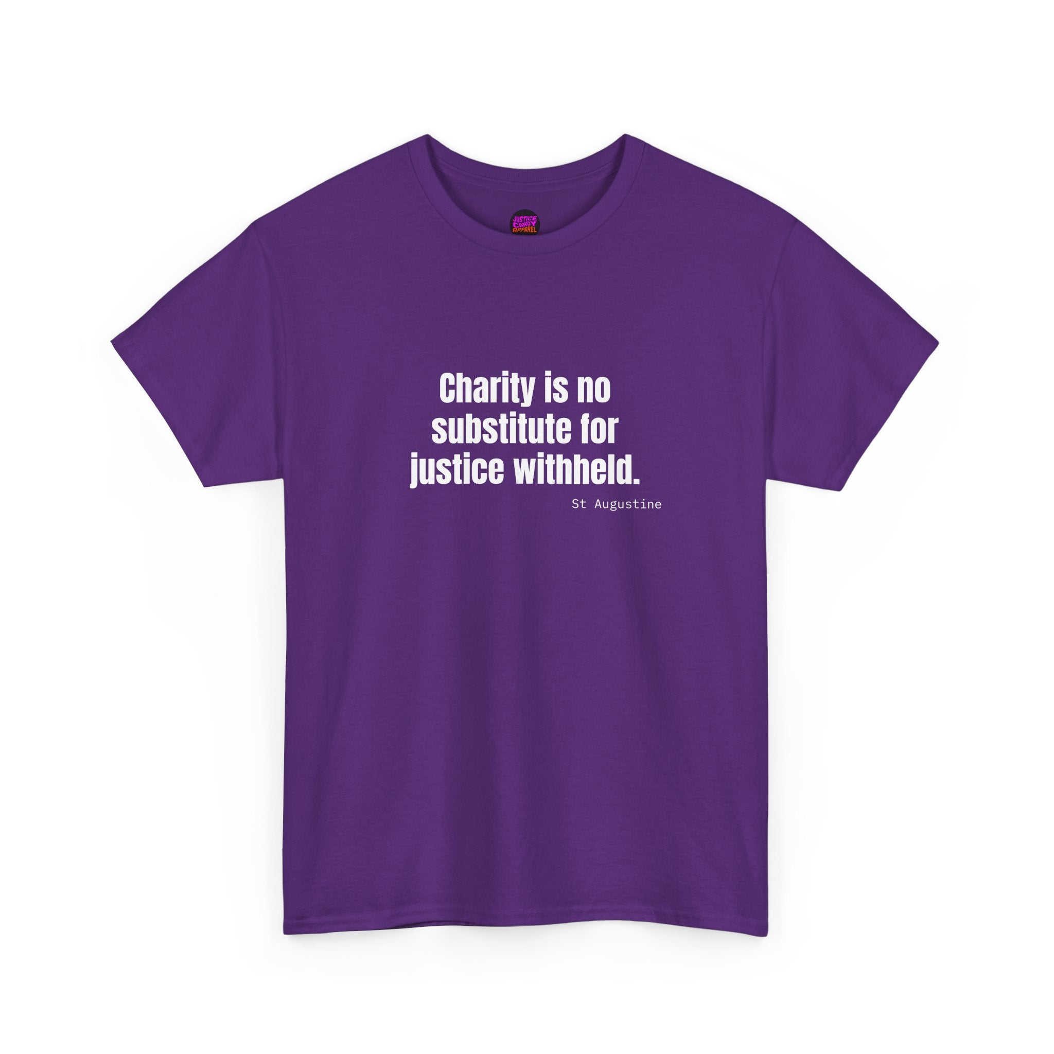 Justice Over Charity T-Shirt - Activist Apparel - Justice Candy Apparel