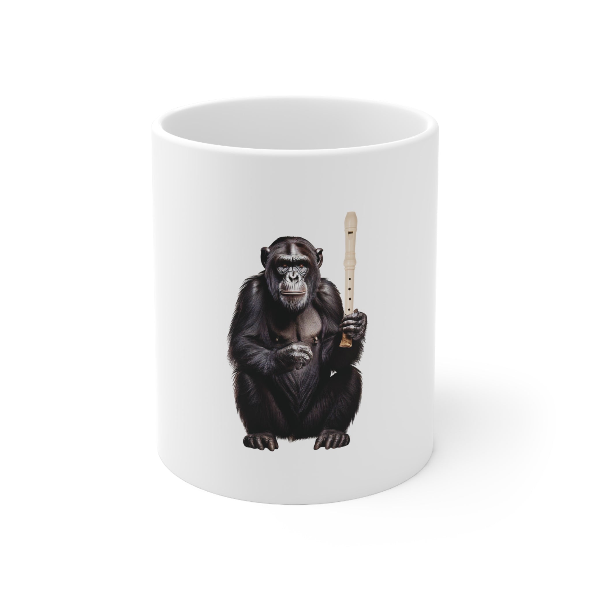 Monkey Playing Recorder Coffee Mug - Primary Teachers and Parents - Justice Candy Apparel