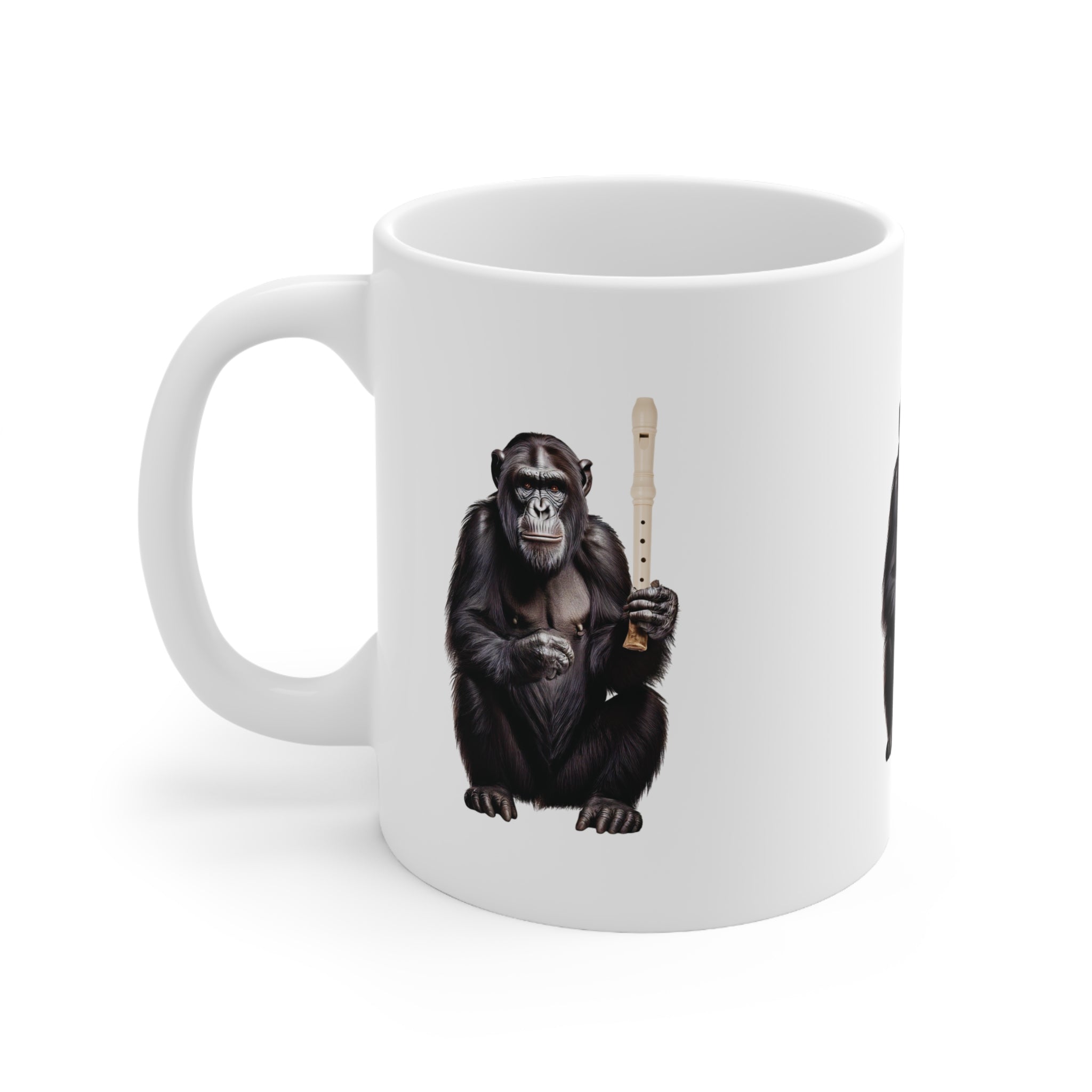 Monkey Playing Recorder Coffee Mug - Primary Teachers and Parents - Justice Candy Apparel