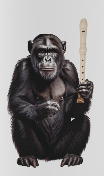 Monkey Playing Recorder Coffee Mug - Primary Teachers and Parents - Justice Candy Apparel