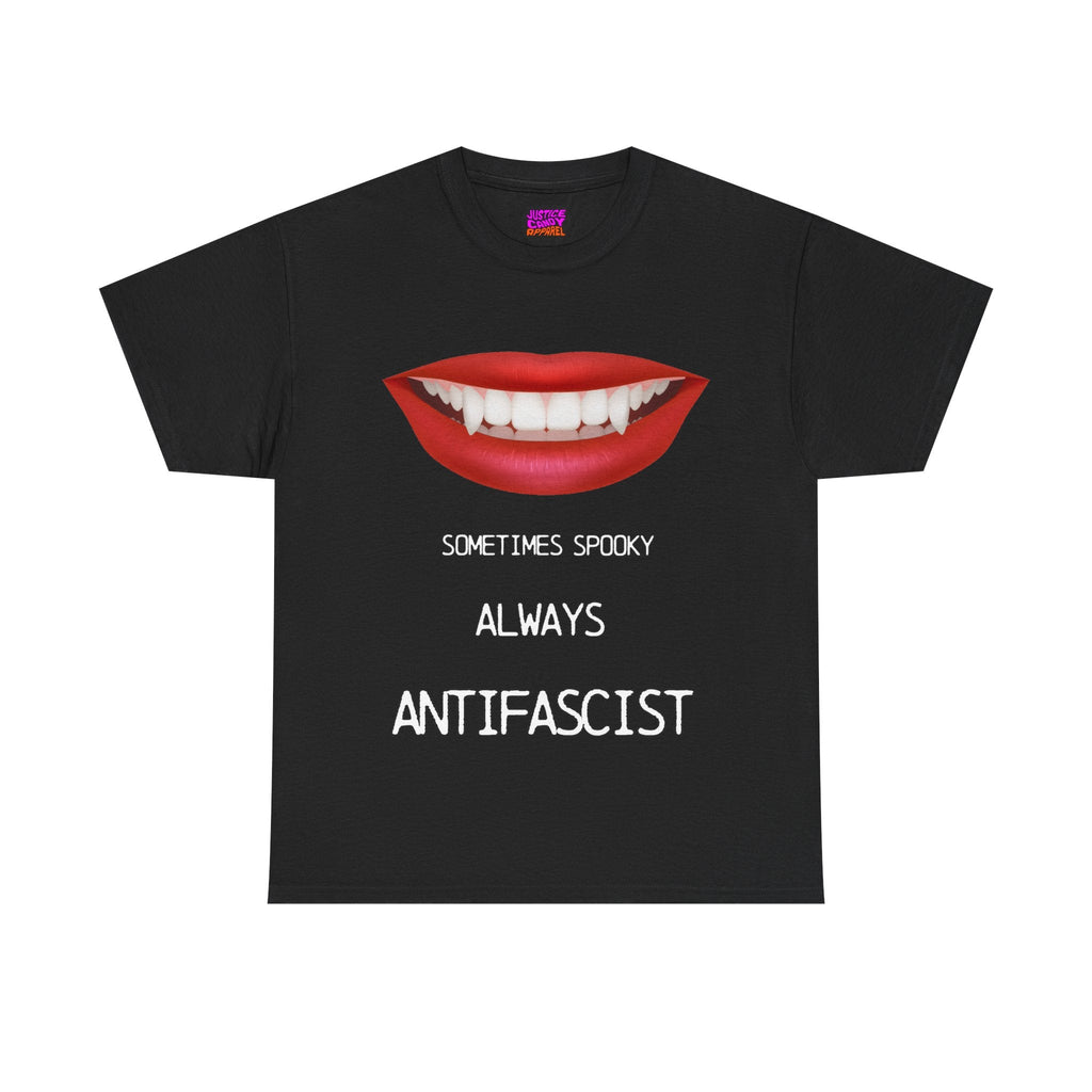 'Sometimes Spooky Always Antifascist T-Shirt' Halloween - Justice Candy Apparel
