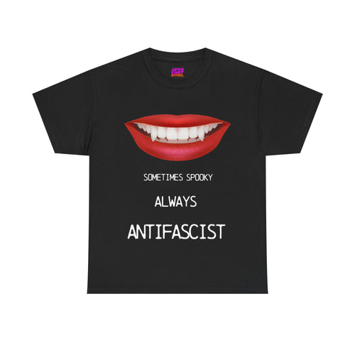 'Sometimes Spooky Always Antifascist T-Shirt' Halloween - Justice Candy Apparel