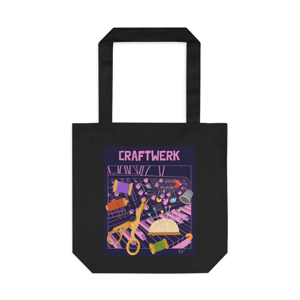 Craftwerk Cotton Tote Bag - A Nod to Electronic Music History! - Justice Candy Apparel